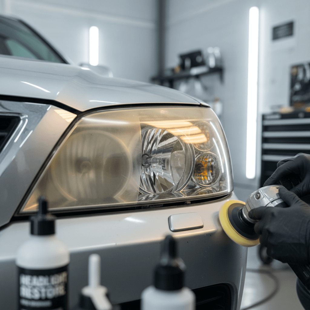 Headlight rejuvenation service