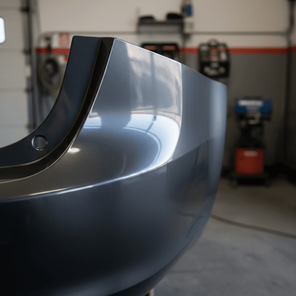 Restored car paint with smooth finish after S.O.S Customs repair