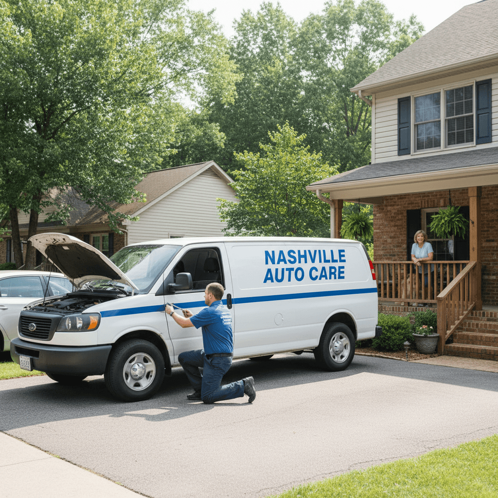 Mobile automotive repair service at customer location