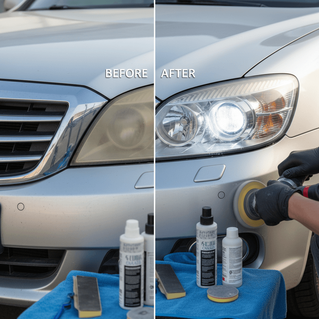 Headlight restoration rejuvenation
